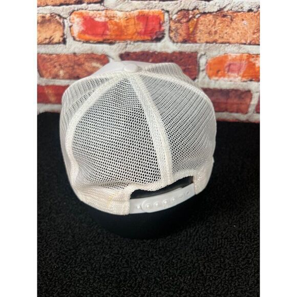 Vintage John Conlee White & Blue Mesh Trucker Hat Adjustable Snapback O1 - Picture 2 of 4
